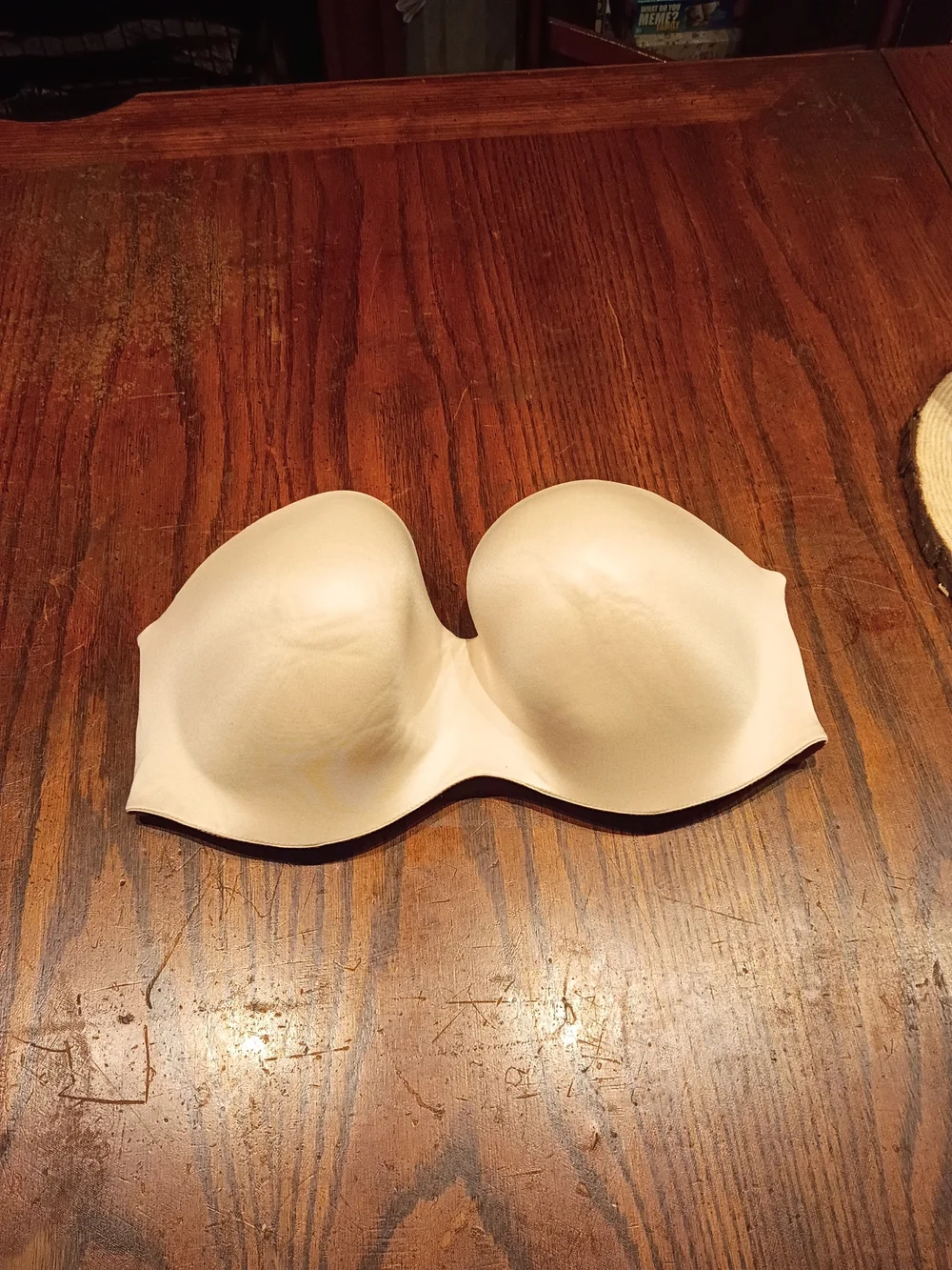 Victoria's Secret Strapless Molded Cup Bra - Cream